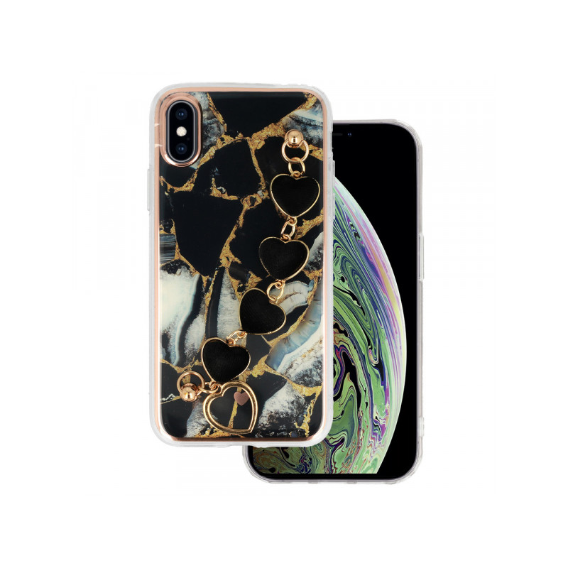 Viedtālruņa aizmugurējais vāciņš Apple iPhone X/XS Trend design 1 Black