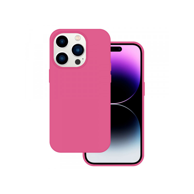 Viedtālruņa aizmugurējais vāciņš Apple iPhone 14 Pro Silicone Premium Bright Pink