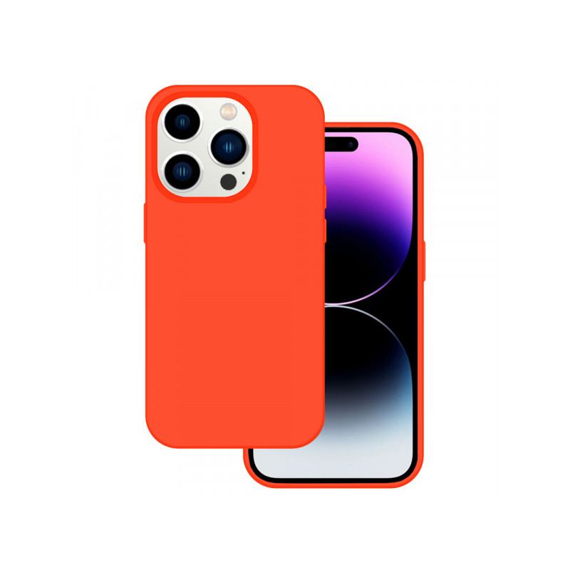 Viedtālruņa aizmugurējais vāciņš Apple iPhone 14 Pro Silicone Premium Orange