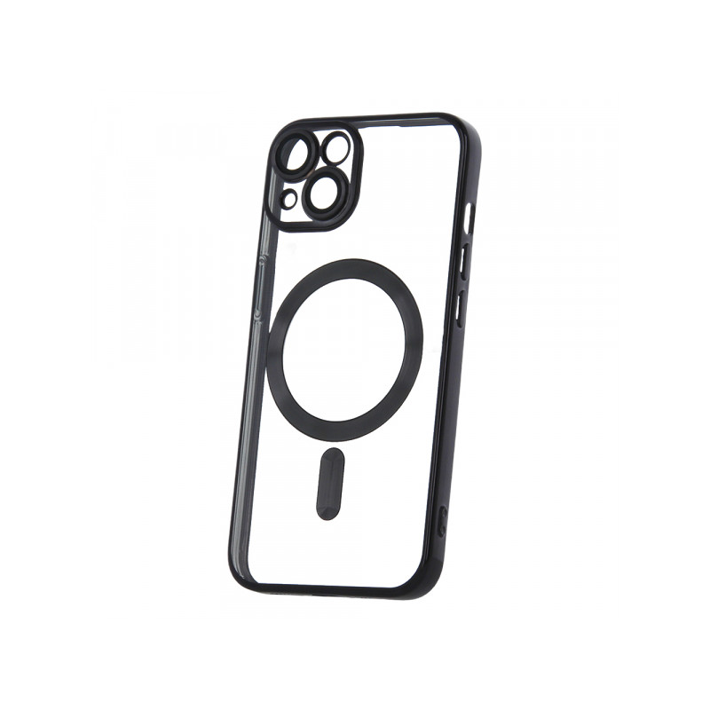 Viedtālruņa aizmugurējais vāciņš Apple iPhone 14 Plus Color Chrome Magsafe Black, Transparent
