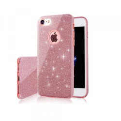 Viedtālruņa aizmugurējais vāciņš Apple iPhone 15 Pro Max Glitter 3 in 1 Pink