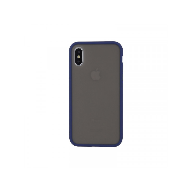 Viedtālruņa aizmugurējais vāciņš Huawei P30 Lite Colored Buttons Blue, Transparent