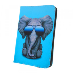 Planšetdatora universālais maciņš Elephant Blue, With Design