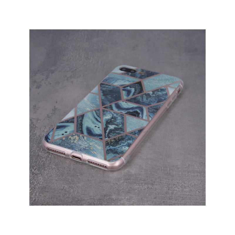 Viedtālruņa aizmugurējais vāciņš Samsung Galaxy A30S / A50 / A50S Geometric Marmur Dark Blue, With Design