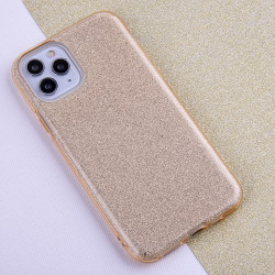 Viedtālruņa aizmugurējais vāciņš Apple iPhone 12 Pro Max Glitter 3 in 1 Gold