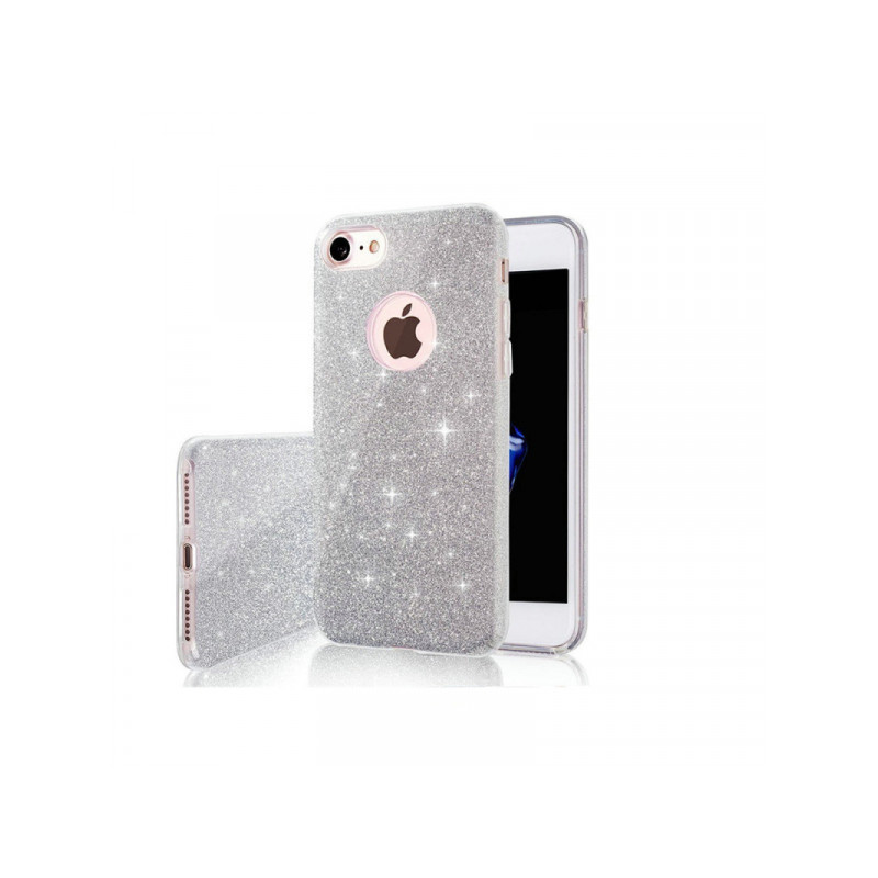 Viedtālruņa aizmugurējais vāciņš Samsung Galaxy S21 Glitter 3 in 1 Silver
