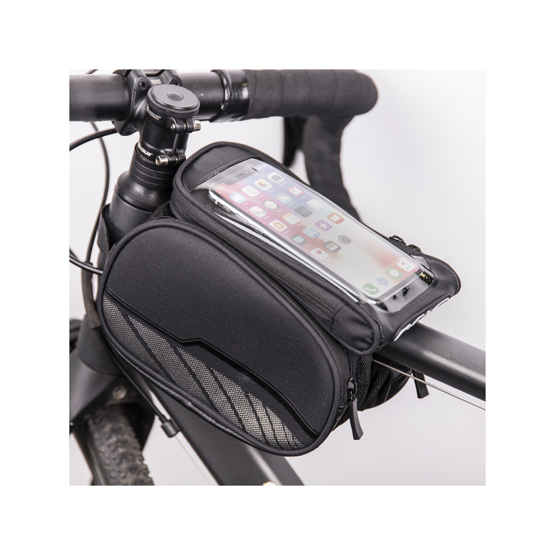 Viedtālruņa turētājs velo/moto Bicycle frame bag Black
