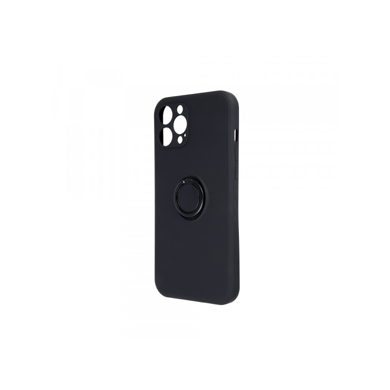 Viedtālruņa aizmugurējais vāciņš Samsung Galaxy A22 5G Finger Grip Black