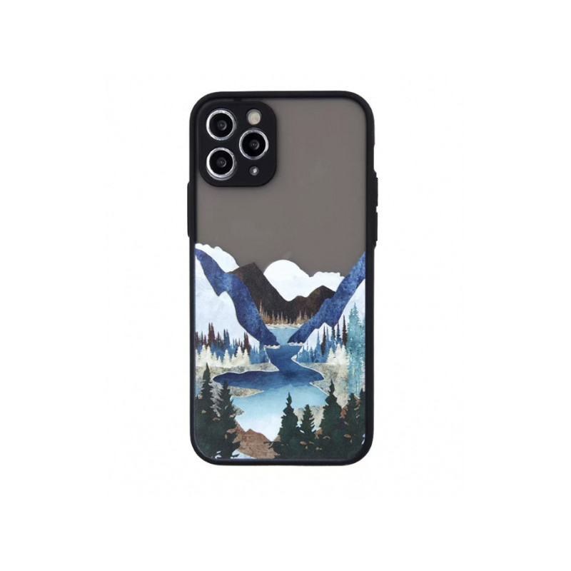 Viedtālruņa aizmugurējais vāciņš Samsung Galaxy A22 Ultra Trendy Landscape 2 Transparent, With Design