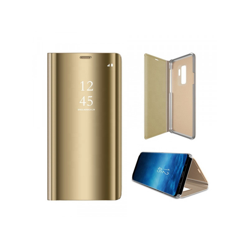 Viedtālruņa atveramais maciņš Samsung Galaxy S22 Plus Smart Clear View Gold