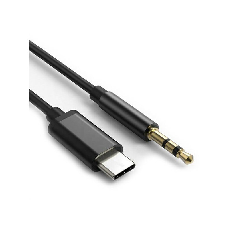 Audio kabelis Digital Audio 3,5mm to Type-C Black