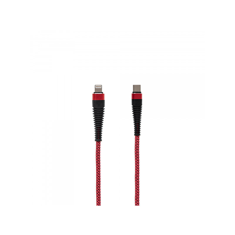 Kabelis Armor Type-C to Lightning Red