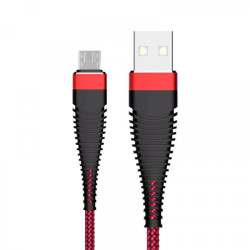 Kabelis Armor USB-A to Micro USB Red