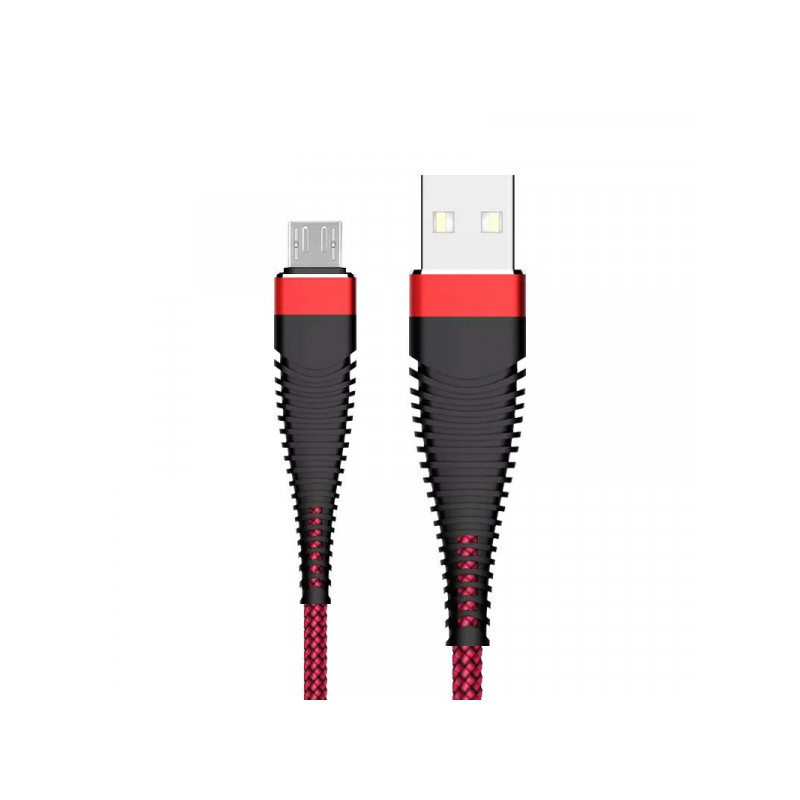 Kabelis Armor USB-A to Micro USB Red