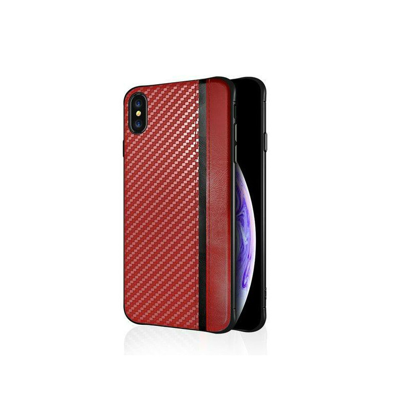 Viedtālruņa aizmugurējais vāciņš Samsung Galaxy A30S / A50 / A50S Mulsae Carbon Red, With Design