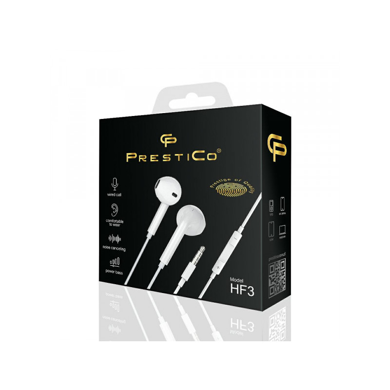 Austiņas ar vadu HF3 3,5mm White