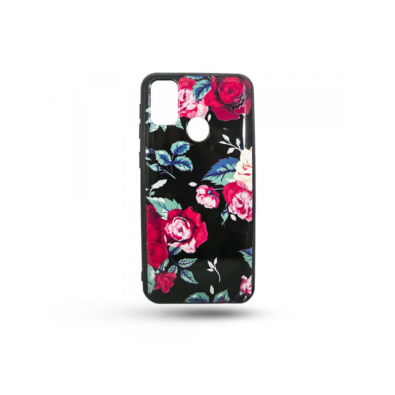 Viedtālruņa aizmugurējais vāciņš Apple iPhone 11 Flowers 3D Black, With Design