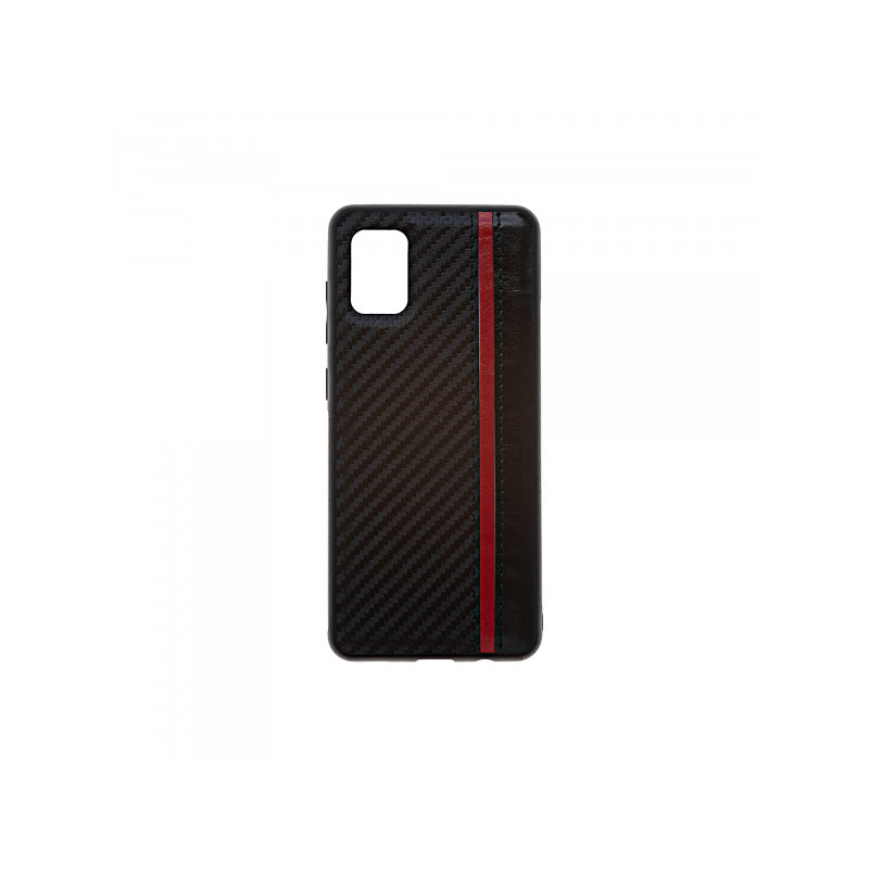 Viedtālruņa aizmugurējais vāciņš Samsung Galaxy A51 Mulsae Carbon Black, With Design