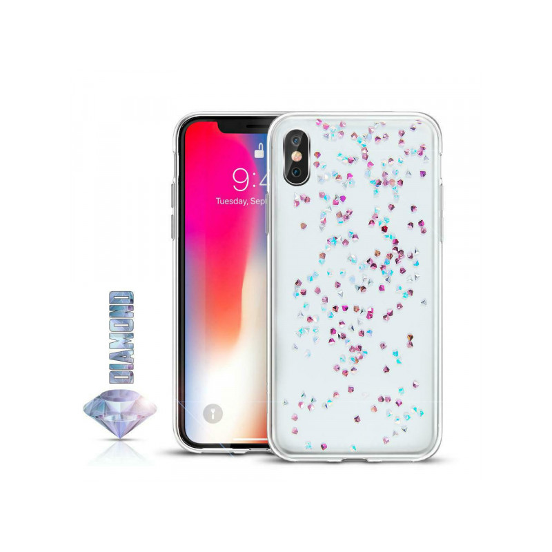 Viedtālruņa aizmugurējais vāciņš Apple iPhone 13 Pro Max Diamond Transparent, With Design