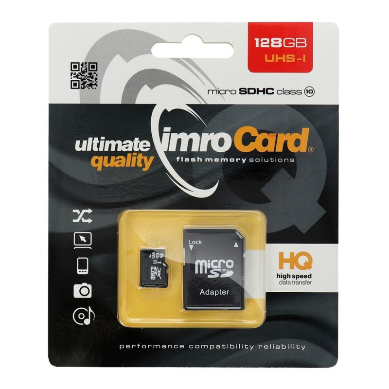 Kabeļa pārveidotājs microSD 128GB CLASS 10 UHS I 100MB/s z