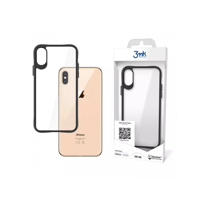 Viedtālruņa aizmugurējais vāciņš Apple iPhone XS Max Satin Armor Case + Transparent