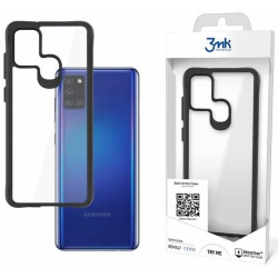 Viedtālruņa aizmugurējais vāciņš Samsung Galaxy A21S Satin Armor Case + Black, Transparent