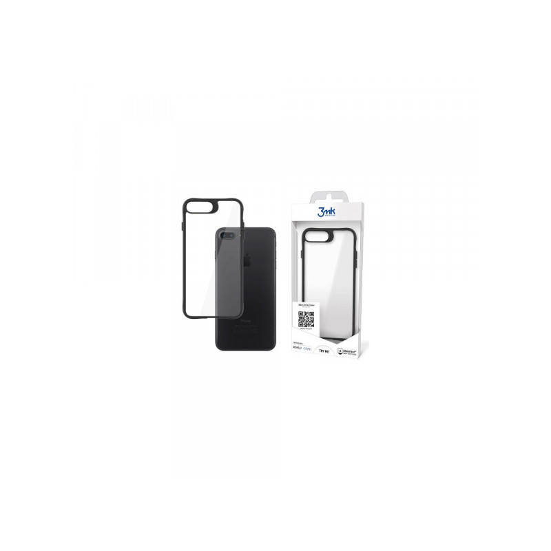 Viedtālruņa aizmugurējais vāciņš Apple iPhone 7 Plus / 8 Plus Satin Armor Case + Black, Transparent