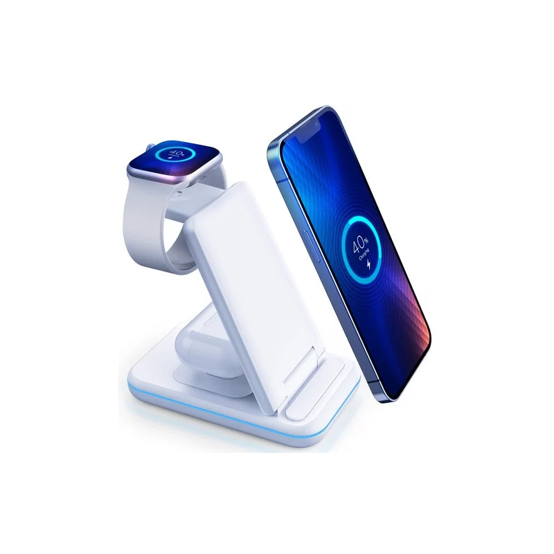 Bezvadu lādētājs Hyper Wireless Charger 3 in 1 15W White