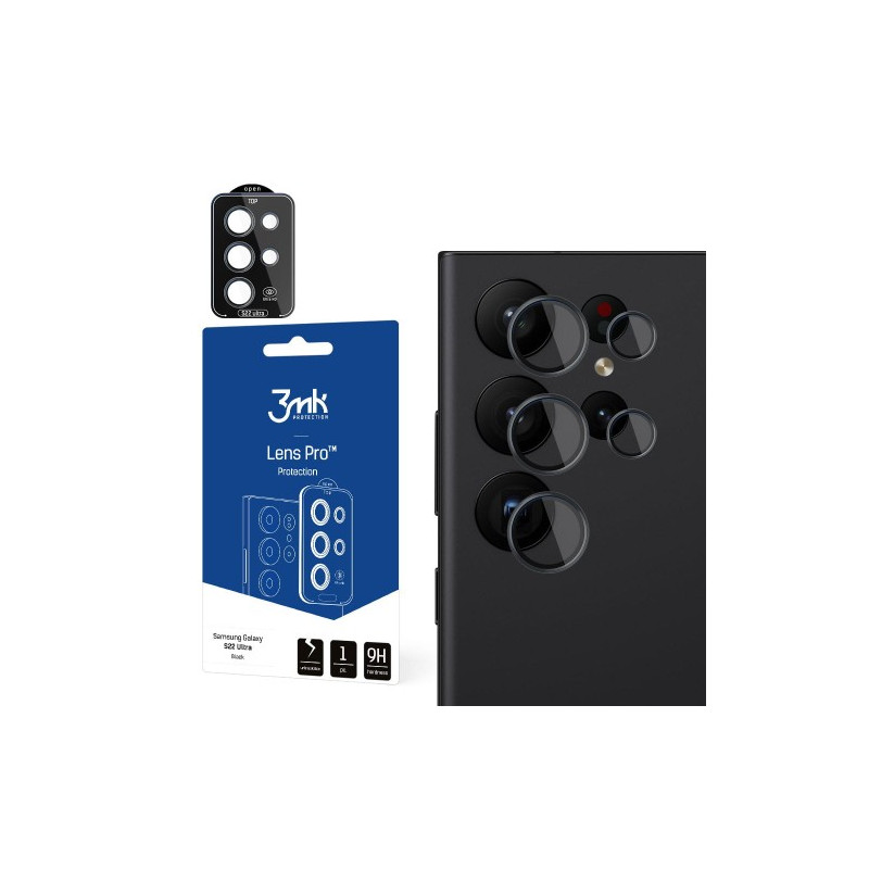 Viedtālruņa kameras aizsargstikls Samsung Galaxy S22 Ultra Lens Pro Black