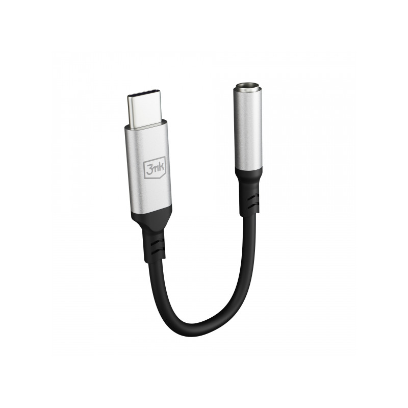 Audio kabeļa pārveidotājs Adapter 12cm 3,5mm to Type-C Black