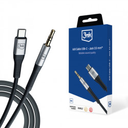 Audio kabelis AUX Cable USB-C Jack 3,5mm Black