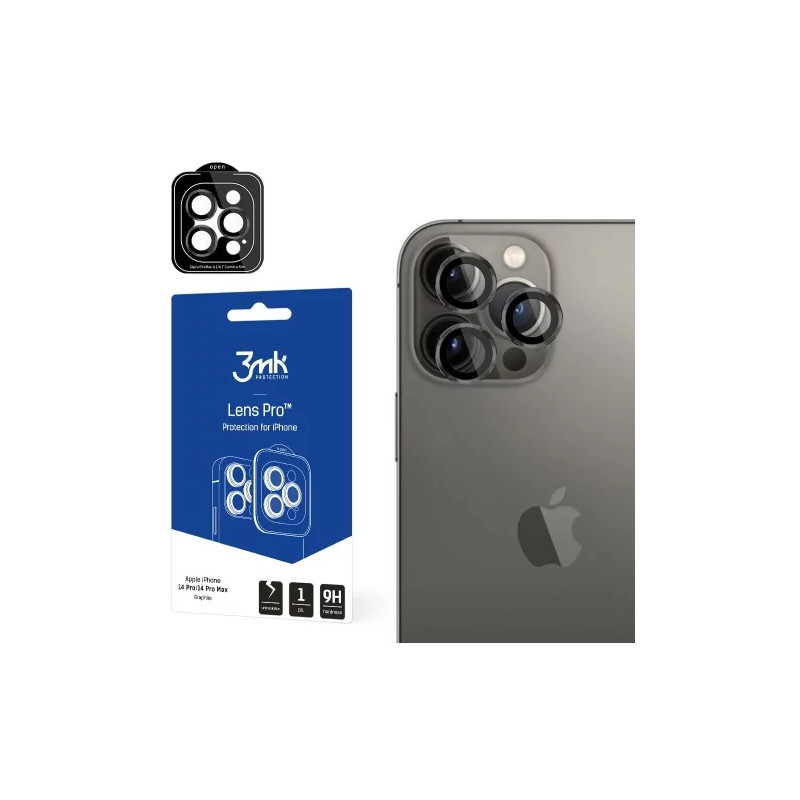 Viedtālruņa kameras aizsargstikls Apple iPhone 15 Pro Max Lens Pro Graphite