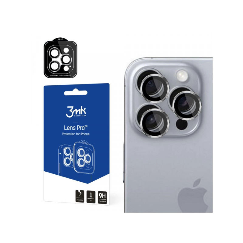 Viedtālruņa kameras aizsargstikls Apple iPhone 16 Pro Max Lens Pro Silver