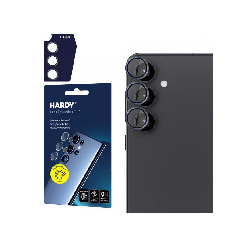 Viedtālruņa kameras aizsargstikls Apple Galaxy S25 Hardy Lens Black