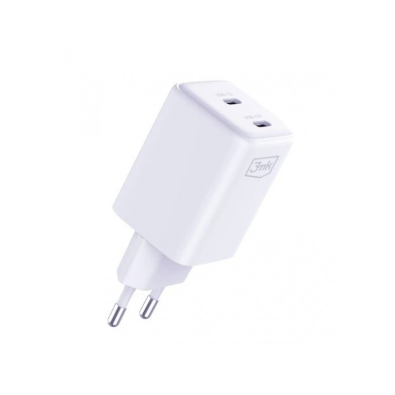 Strāvas adapteris Charger 45W PD USB-C x2 White