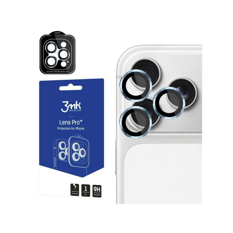 Viedtālruņa kameras aizsargstikls Apple iPhone 17 Pro Max Lens Pro Blue