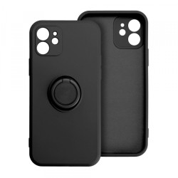 Viedtālruņa aizmugurējais vāciņš Apple iPhone X/XS Silicone Ring Black
