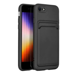 Viedtālruņa aizmugurējais vāciņš Apple iPhone 7 / 8 / SE 20 / SE 22 CARD Case Black