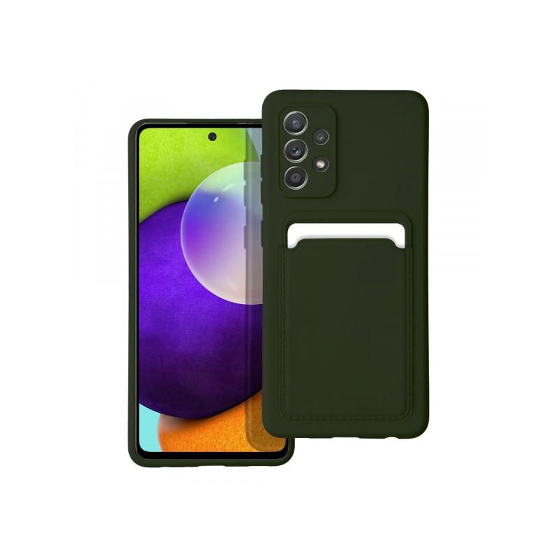 Viedtālruņa aizmugurējais vāciņš Samsung Galaxy A52 / A52 5G / A52s 5G CARD Case Green