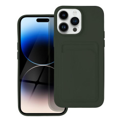 Viedtālruņa aizmugurējais vāciņš Apple iPhone 14 Pro Max CARD Case Green