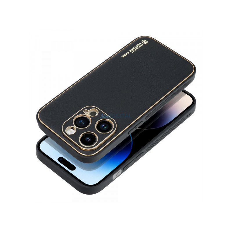 Viedtālruņa aizmugurējais vāciņš Apple iPhone 14 Plus Leather Black