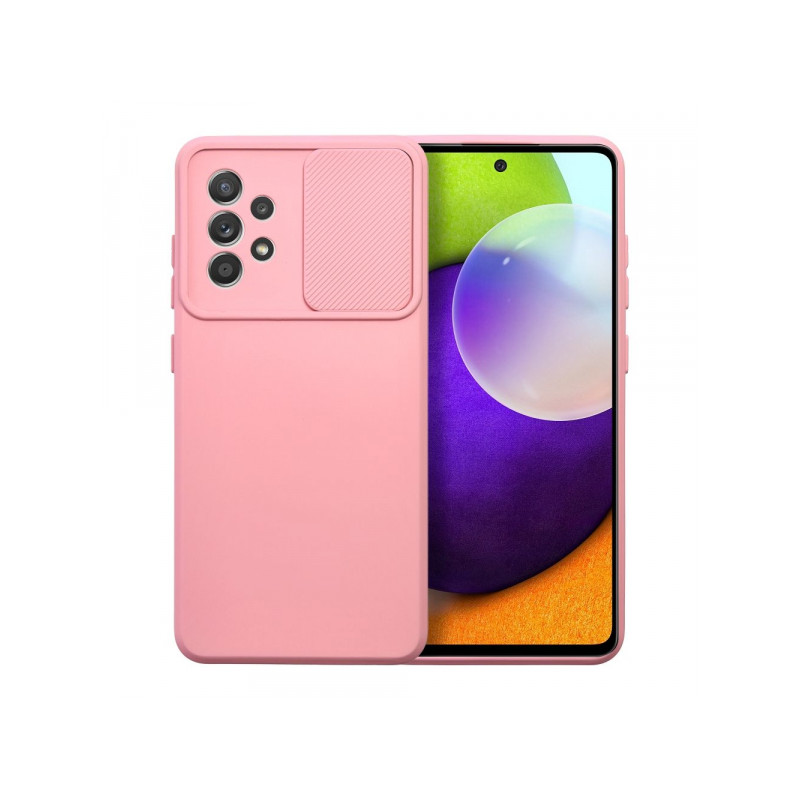 Viedtālruņa aizmugurējais vāciņš Samsung Galaxy A52 / A52 5G / A52s 5G Camshield Slide Light Pink