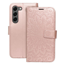 Viedtālruņa aizmugurējais vāciņš Samsung Galaxy S23 Mezzo Book Mandala Gold, Pink