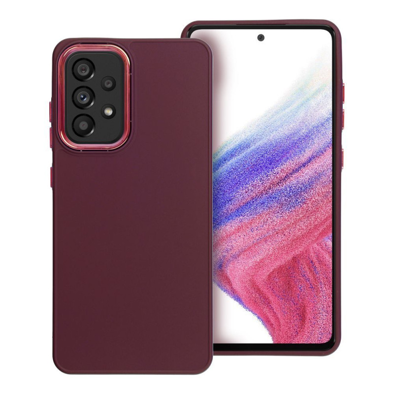 Viedtālruņa aizmugurējais vāciņš Samsung Galaxy A52 / A52 5G / A52s 5G Frame case Deep Purple