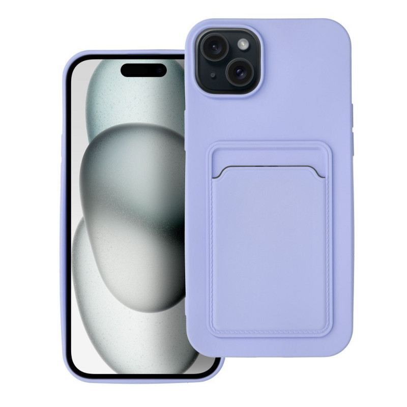 Viedtālruņa aizmugurējais vāciņš Apple Iphone 15 Plus CARD Case Violet