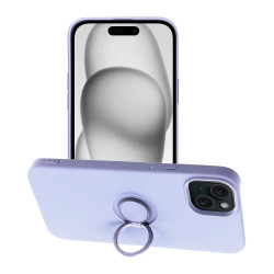 Viedtālruņa aizmugurējais vāciņš Apple Iphone 15 Plus Silicone Ring Violet