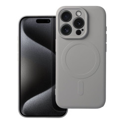 Viedtālruņa aizmugurējais vāciņš Apple iPhone 15 Pro Silicone Mag Grey