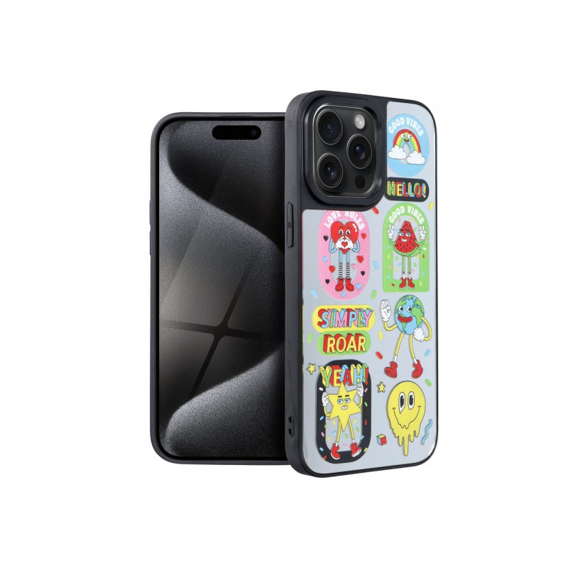 Viedtālruņa aizmugurējais vāciņš Apple iPhone 15 Pro Max Chill Flash style 1 Black, With Design