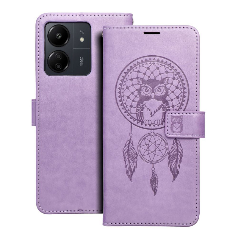 Viedtālruņa atveramais maciņš Xiaomi Redmi 13C Mezzo Book Dreamcatcher Purple