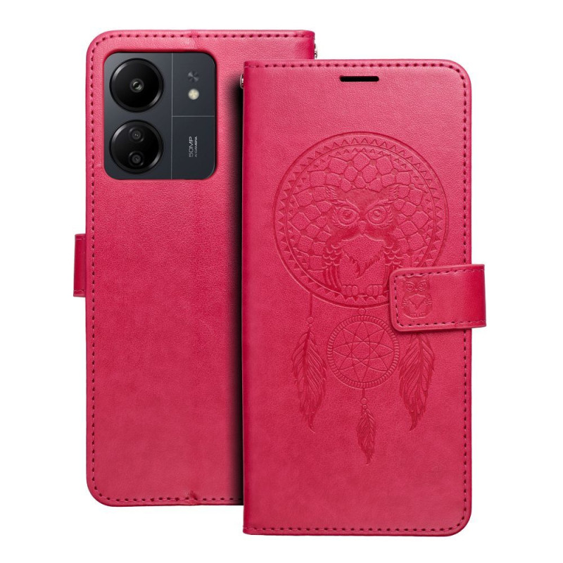 Viedtālruņa atveramais maciņš Xiaomi Redmi 13C Mezzo Book Mandala Pink